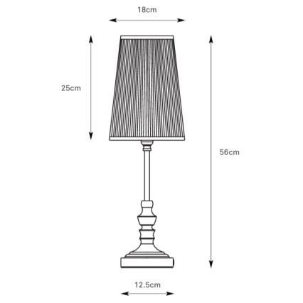 Markslöjd 108969 - Επιτραπέζιο φωτιστικό NOBLE 1xE14/40W/230V 56 cm λευκό/ορείχαλκο