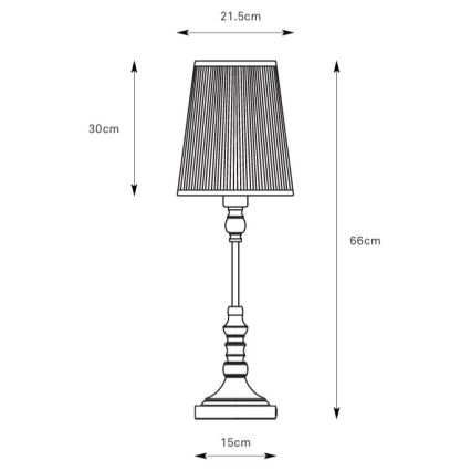 Markslöjd 108970 - Επιτραπέζιο φωτιστικό NOBLE 1xE14/40W/230V 66 εκ. λευκό/ορείχαλκος