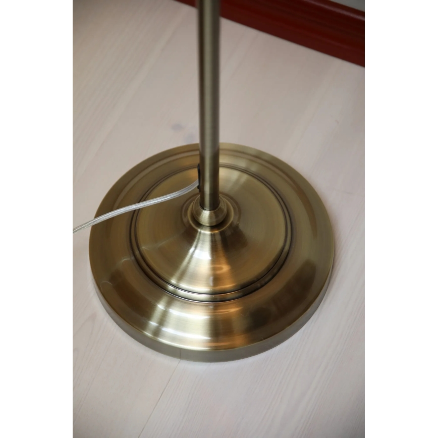 Markslöjd 108972 - Επιδαπέδιο φωτιστικό OXFORD 1xE14/40W/230V λευκό/ορείχαλκος