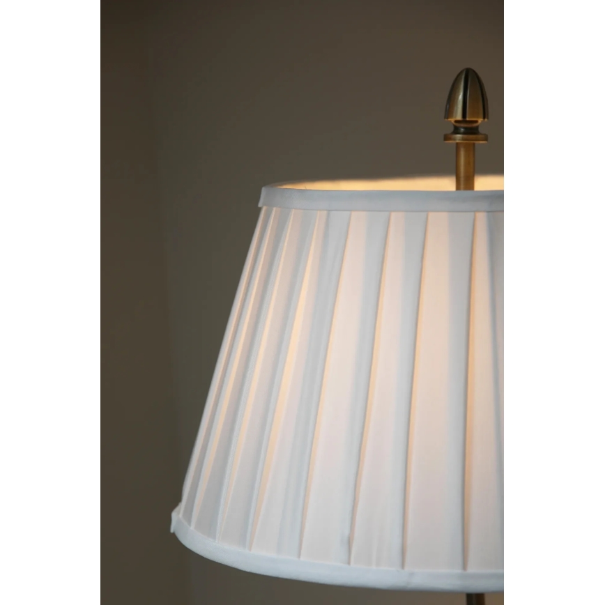 Markslöjd 108972 - Επιδαπέδιο φωτιστικό OXFORD 1xE14/40W/230V λευκό/ορείχαλκος
