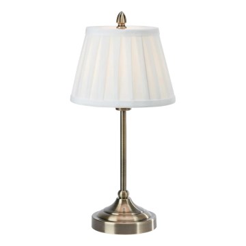 Markslöjd 108973 - Επιτραπέζιο φωτιστικό OXFORD 1xE14/40W/230V λευκό/μπρούτζινο