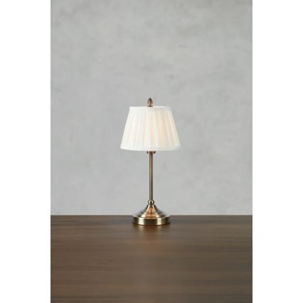 Markslöjd 108973 - Επιτραπέζιο φωτιστικό OXFORD 1xE14/40W/230V λευκό/μπρούτζινο
