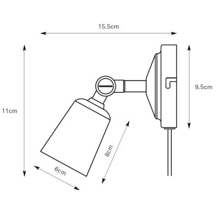 Markslöjd 108978 - Επιτοίχιο φωτιστικό σποτ TINY 1xGU10/7W/230V ορείχαλκος