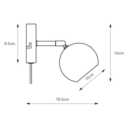 Markslöjd 108984 - Επιτοίχιο σποτ POP 1xGU10/7W/230V καφέ