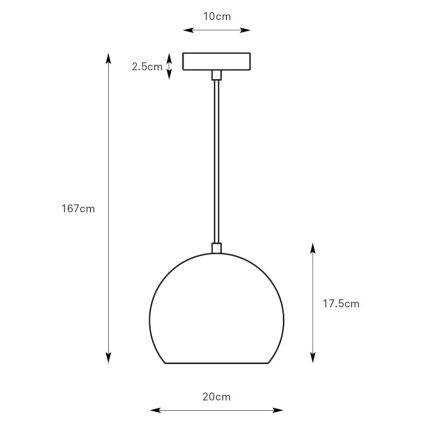 Markslöjd 108990 - Κρεμαστό φωτιστικό σε καλώδιο POP 1xGU10/7W/230V Ø 20 εκ. καφέ