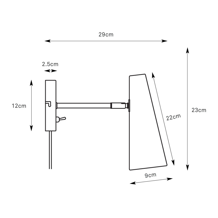 Markslöjd 108992 - Απλίκα PEAK 1xE14/40W/230V γκρι