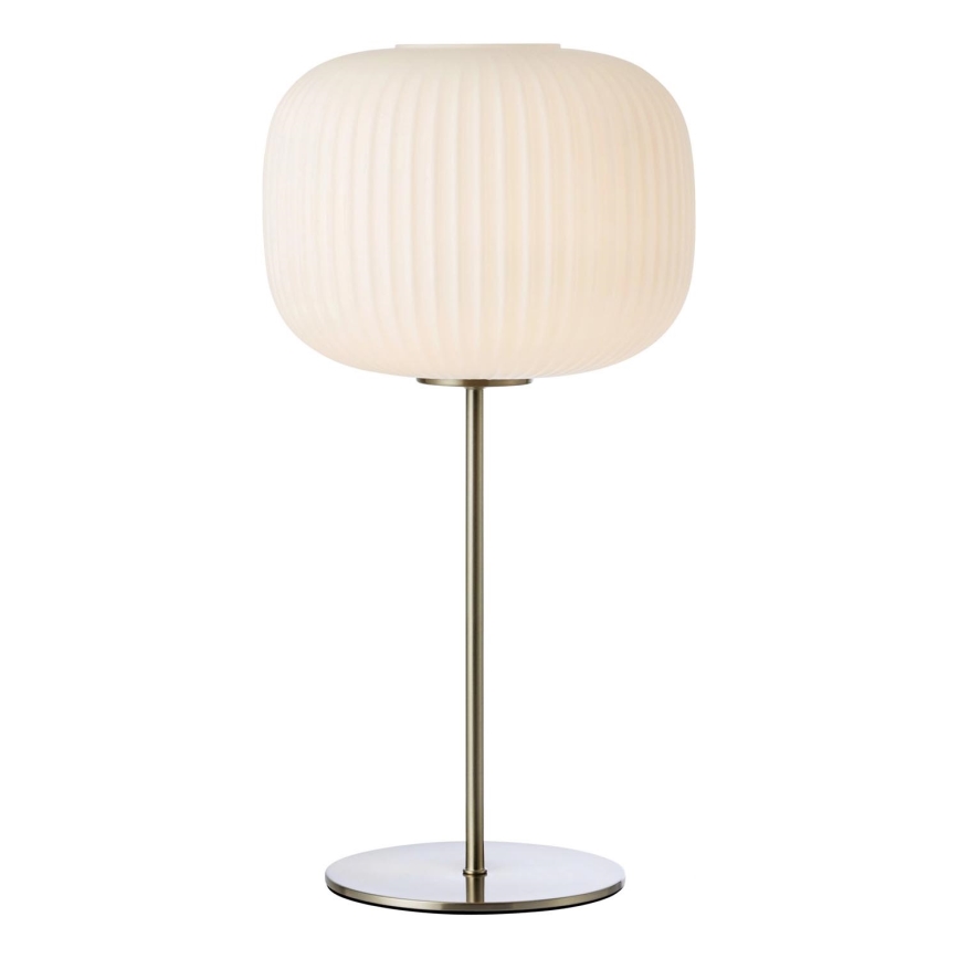Markslöjd 109007 - Επιτραπέζιο φωτιστικό SOBER 1xE27/40W/230V λευκό/ματ χρώμιο