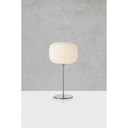 Markslöjd 109007 - Επιτραπέζιο φωτιστικό SOBER 1xE27/40W/230V λευκό/ματ χρώμιο