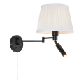 Markslöjd 109016 - Επιτοίχιο φωτιστικό LED PIVOT 1xE27/40W/230V + LED/4W κρεμ/μαύρο