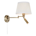 Markslöjd 109017 - LED Επιτοίχιο φωτιστικό PIVOT 1xE27/40W/230V + LED/4W εκρού/ορείχαλκος