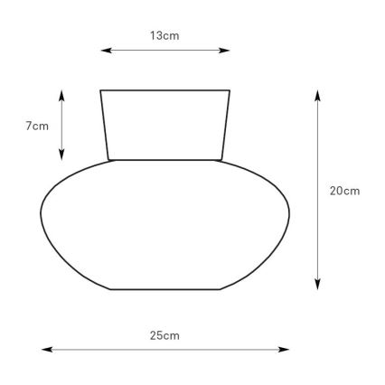 Markslöjd 109025 - Φωτιστικό οροφής MALAGA 1xE27/40W/230V διάμ. 25 εκ. ματ χρώμιο