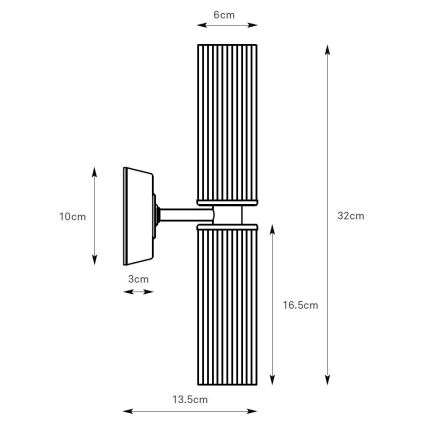 Markslöjd 109027 - Επιτοίχιο φωτιστικό μπάνιου RIMINI 2xG9/20W/230V IP44 γυαλιστερό χρώμιο