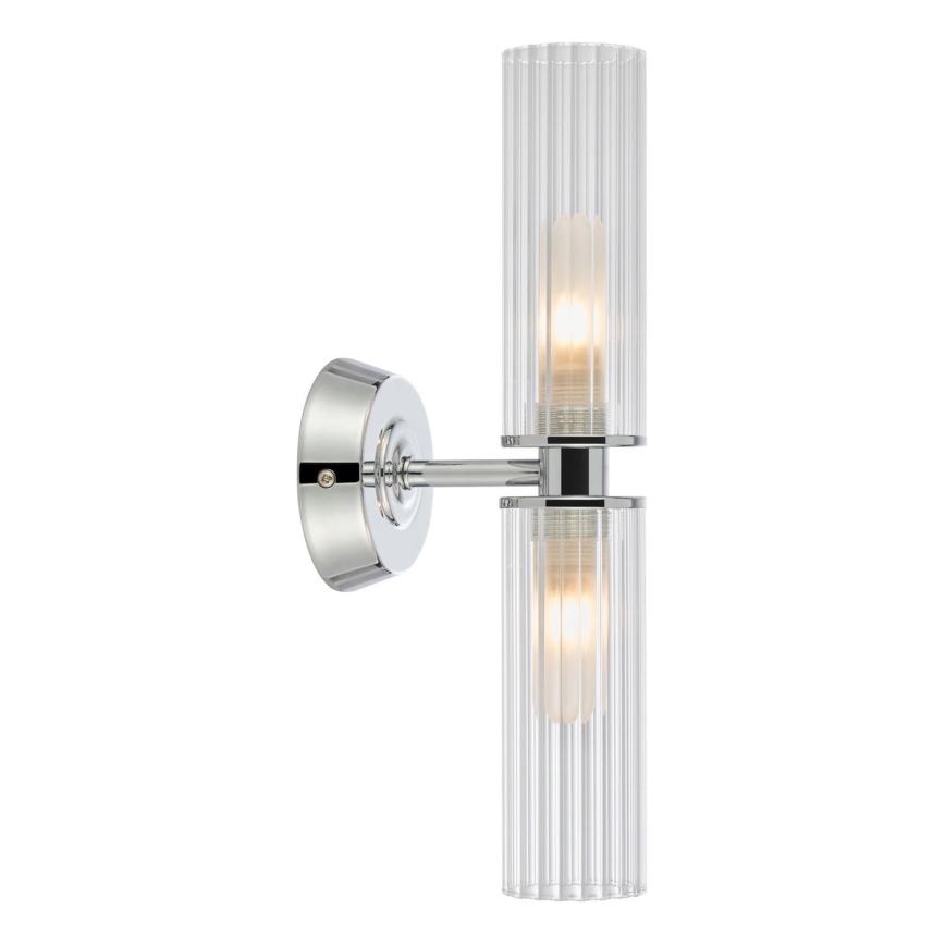 Markslöjd 109027 - Επιτοίχιο φωτιστικό μπάνιου RIMINI 2xG9/20W/230V IP44 γυαλιστερό χρώμιο
