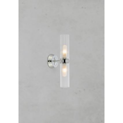 Markslöjd 109027 - Επιτοίχιο φωτιστικό μπάνιου RIMINI 2xG9/20W/230V IP44 γυαλιστερό χρώμιο