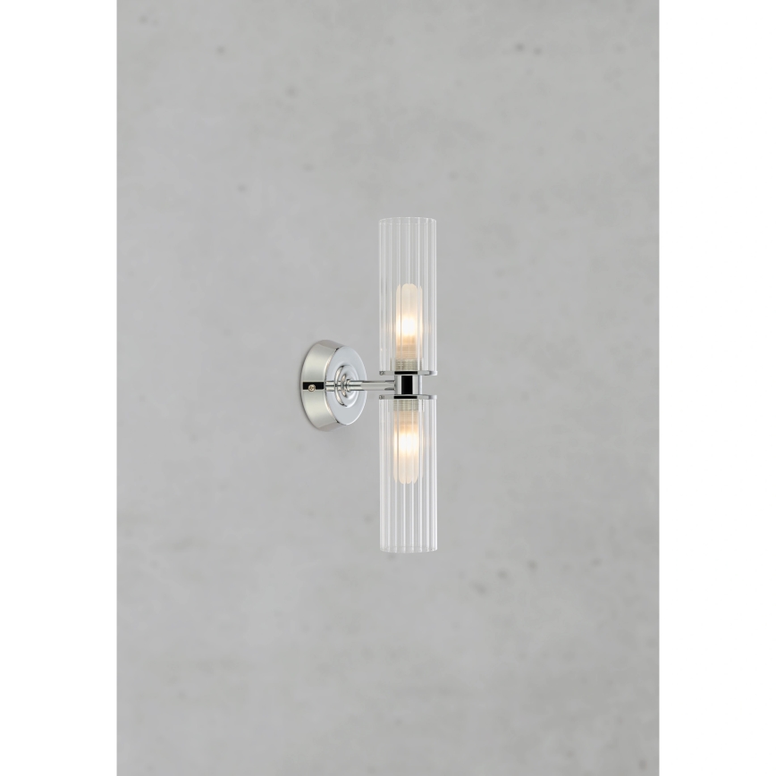 Markslöjd 109027 - Επιτοίχιο φωτιστικό μπάνιου RIMINI 2xG9/20W/230V IP44 γυαλιστερό χρώμιο