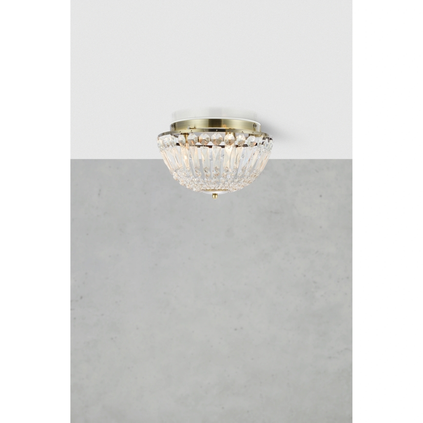 Markslöjd 109031 - Φωτιστικό οροφής μπάνιου ESTELLE 3xG9/20W/230V διάμ. 30 cm IP44 από ορείχαλκο