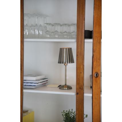 Markslöjd 109127 - LED επιτραπέζιο φωτιστικό CELIA, ρυθμιζόμενης φωτεινότητας, επαναφορτιζόμενο με έλεγχο αφής, 1xE14/2W/2000 mAh, ορείχαλκος