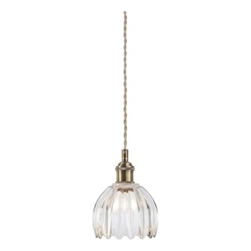 Markslöjd 109136 - Κρεμαστό φωτιστικό με καλώδιο GOTA 1xE14/40W/230V Ø 13 εκ. μπρούτζινο/διάφανο