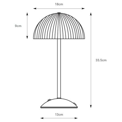 Markslöjd 109139 - Επιτραπέζιο φωτιστικό ZIN 2xG9/20W/230V γκρίζο