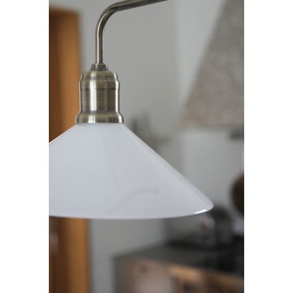 Markslöjd 109160 - Φωτιστικό οροφής σε ράβδο VELA 2xE27/60W/230V λευκό/ορείχαλκος