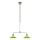 Markslöjd 109161 - Φωτιστικό οροφής με ράβδο VELA 2xE27/60W/230V πράσινο/μπρούτζινο