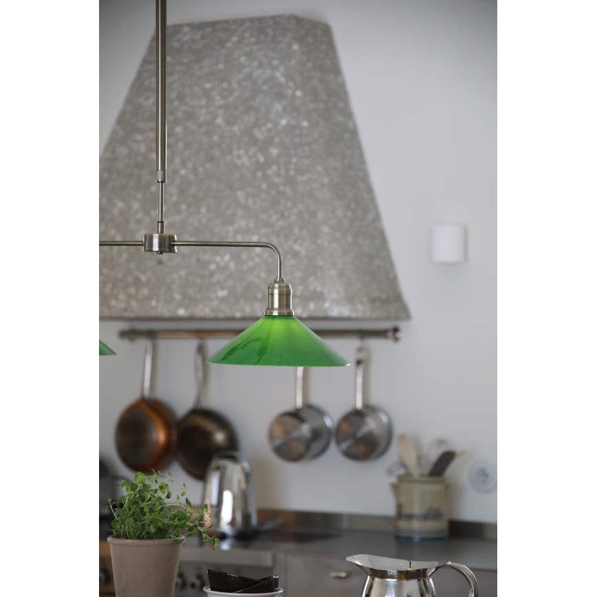 Markslöjd 109161 - Φωτιστικό οροφής με ράβδο VELA 2xE27/60W/230V πράσινο/μπρούτζινο
