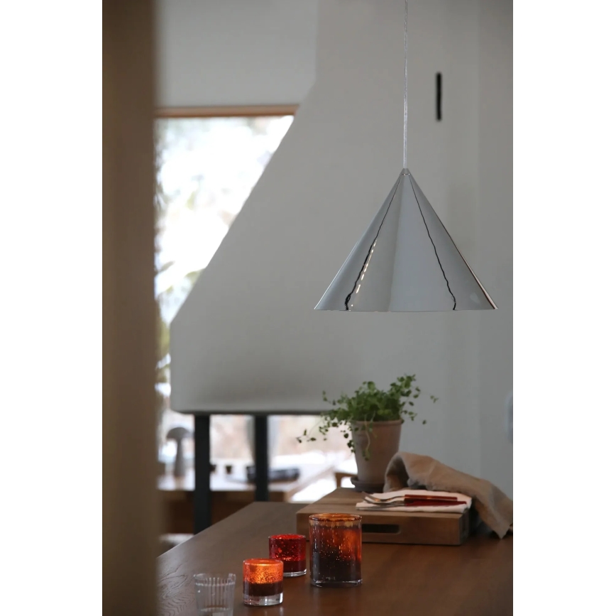 Markslöjd 109163 - Κρεμαστό φωτιστικό με καλώδιο TIP 1xE27/60W/230V διάμ. 37,5 cm γυαλιστερό χρώμιο