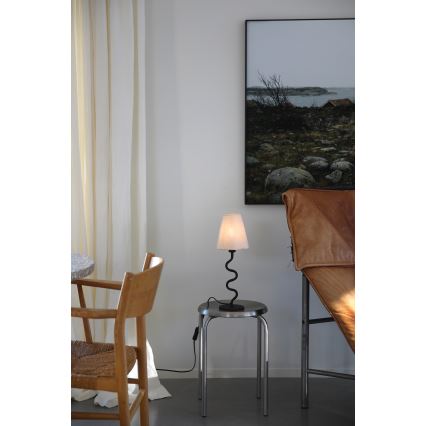 Markslöjd 109171 - Επιτραπέζιο φωτιστικό VEYA 1xE14/40W/230V λινό/μαύρο