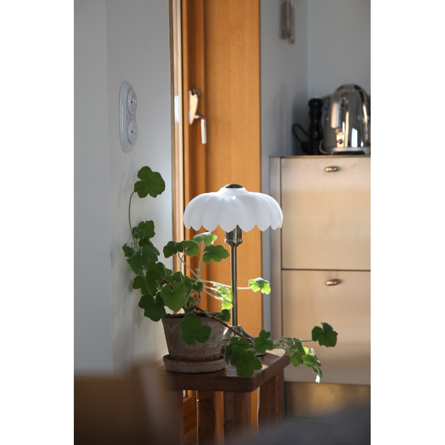 Markslöjd 109179 - Επιτραπέζιο φωτιστικό KURAGE 1xE27/60W/230V μπρούτζινο/λευκό