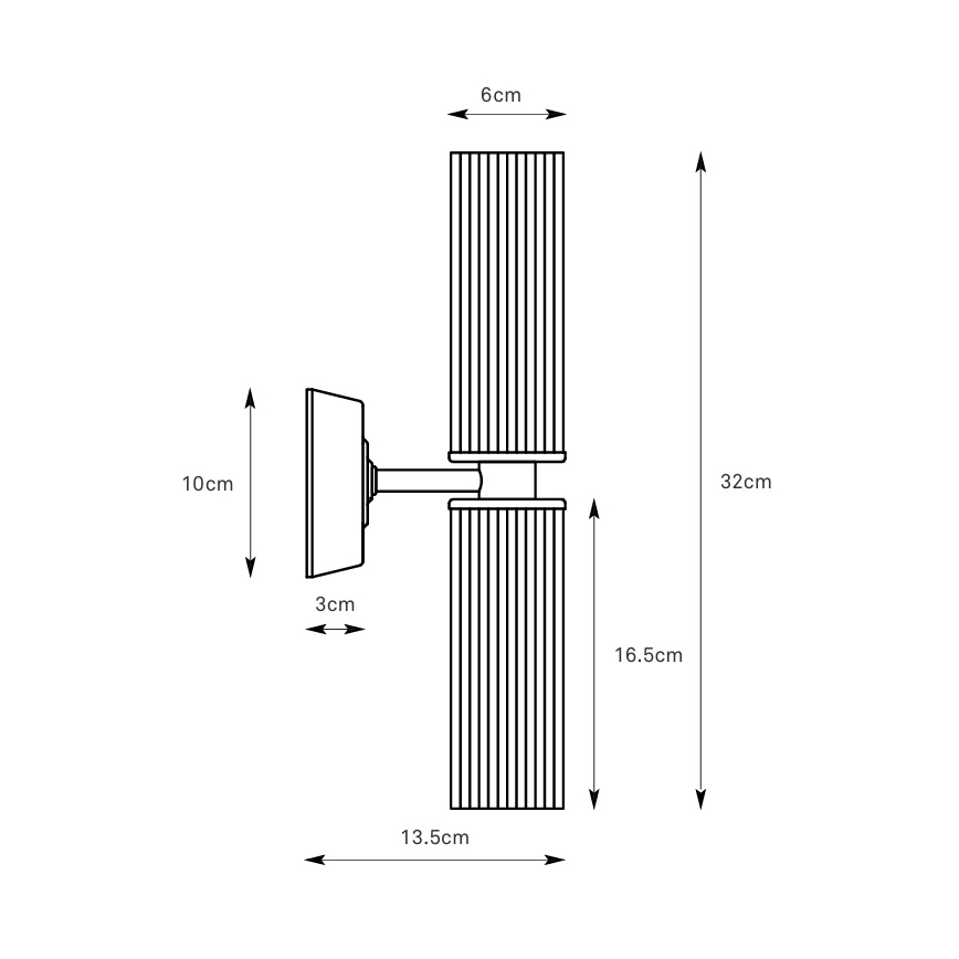 Markslöjd 109236 - Επιτοίχιο φωτιστικό μπάνιου RIMINI 2xG9/20W/230V IP44 ορείχαλκος