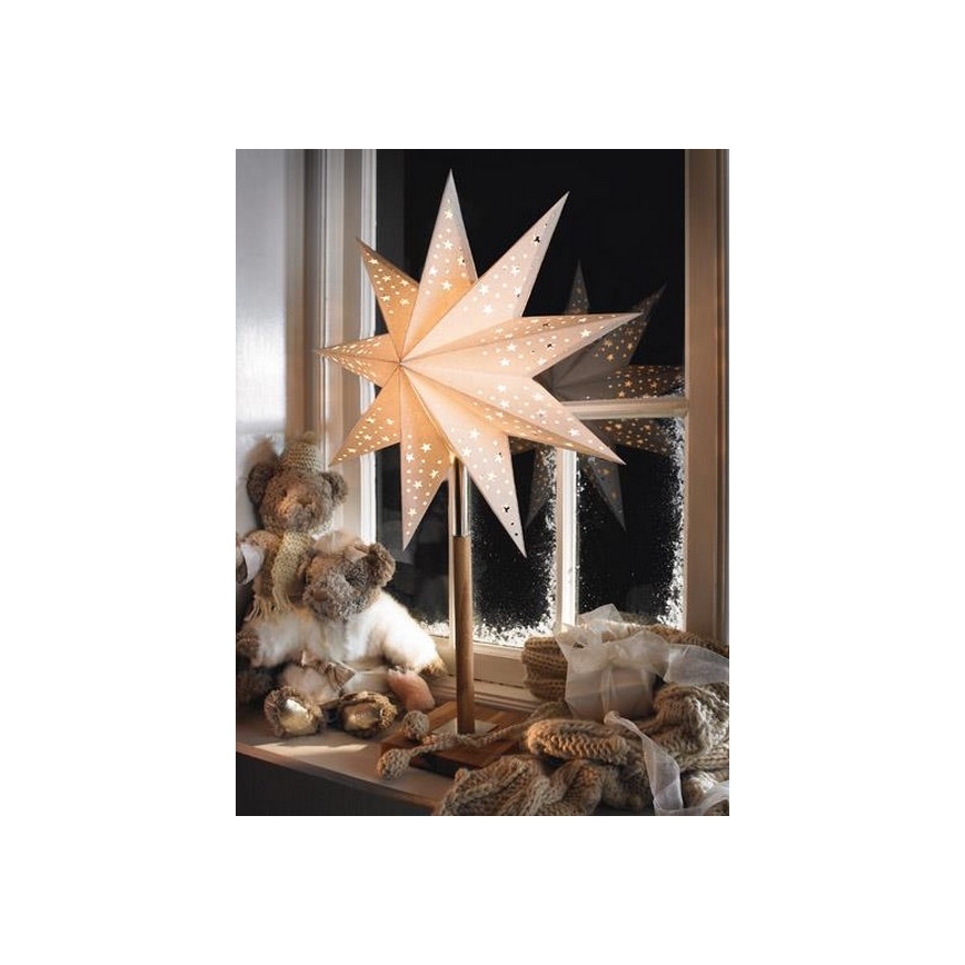 Markslöjd 700323 - Χριστουγεννιάτικη διακόσμηση SOLVALLA 1xE14/25W/230V λευκό 65 cm