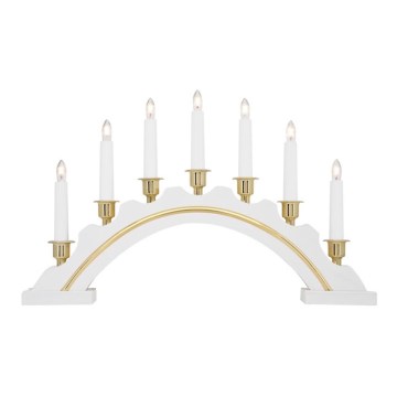 Markslöjd 700446 - Χριστουγεννιάτικο κηροπήγιο CELINE 7xE10/3W/230V λευκό