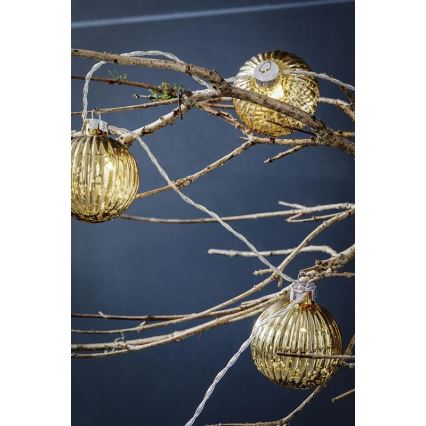 Markslöjd 703781 - Χριστουγεννιάτικη γιρλάντα LED BIGSOLO 10xLED 1,65m θερμό λευκό