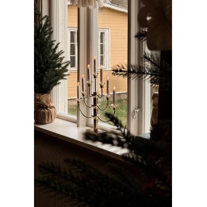 Markslöjd 704415 - Χριστουγεννιάτικο κηροπήγιο GYLLING 7xE10/3W/230V χρυσό