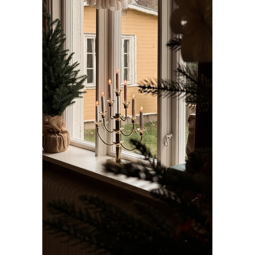 Markslöjd 704415 - Χριστουγεννιάτικο κηροπήγιο GYLLING 7xE10/3W/230V χρυσό