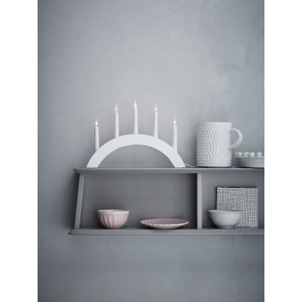 Markslöjd 704469 - Χριστουγεννιάτικο κηροπήγιο ATLE 5xE10/3W/230V λευκό