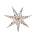 Markslöjd 704876 - Χριστουγεννιάτικη διακόσμηση KARLA 1xE14/25W/230V λευκό 75 cm