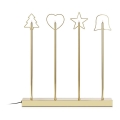 Markslöjd 705254 - Χριστουγεννιάτικο κηροπήγιο GINGER 4xE5/0,8W/230/12V ορείχαλκος