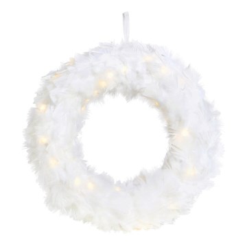 Markslöjd 705290 - LED Χριστουγεννιάτικο στεφάνι FEATHER LED/1,2W/3xAA διάμ. 35 εκ.