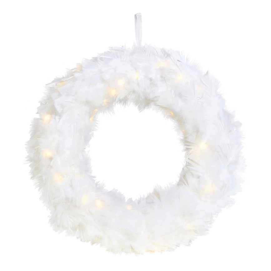 Markslöjd 705290 - LED Χριστουγεννιάτικο στεφάνι FEATHER LED/1,2W/3xAA διάμετρος 35 cm