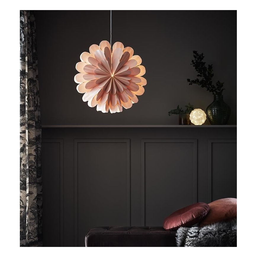 Markslöjd 705307 - Χριστουγεννιάτικη διακόσμηση MARIGOLD 1xE14/25W/230V 60 cm ροζ