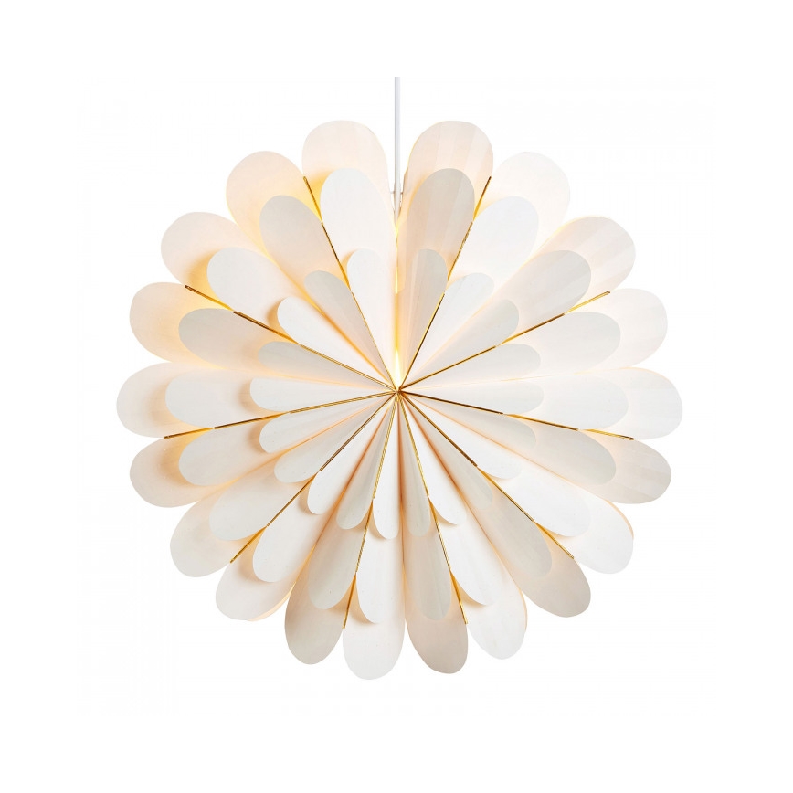 Markslöjd 705309 - Χριστουγεννιάτικο διακοσμητικό MARIGOLD 1xE14/25W/230V δ. 60 cm λευκό