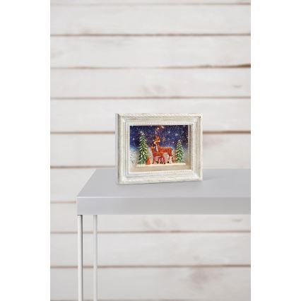 Markslöjd 705554 - LED Χριστουγεννιάτικη διακόσμηση REINHARD LED/0,06W/4xAA/θερμό λευκό λευκό/πατίνα