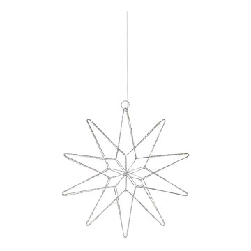 Markslöjd 705750 - Χριστουγεννιάτικη διακόσμηση LED GLEAM LED/0,6W/3xAA ασήμι