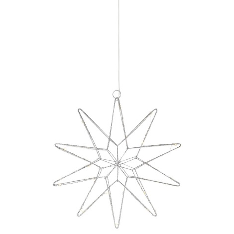 Markslöjd 705750 - Χριστουγεννιάτικη διακόσμηση LED GLEAM LED/0,6W/3xAA ασήμι