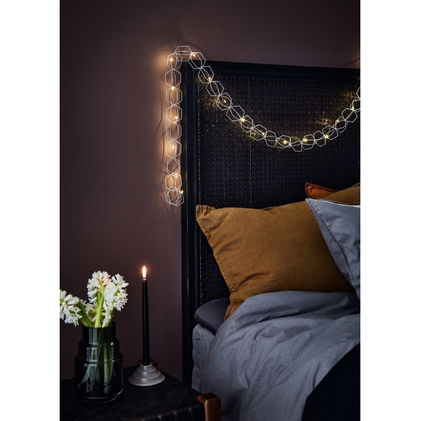 Markslöjd 705753 - Διακοσμητική αλυσίδα LED SERVE LED/3xAA 1,9μ ασημί