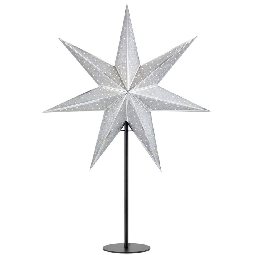 Markslöjd 705794 - Χριστουγεννιάτικο διακοσμητικό GLITTER 1xE14/25W/230V 65 cm μαύρο/ασημί