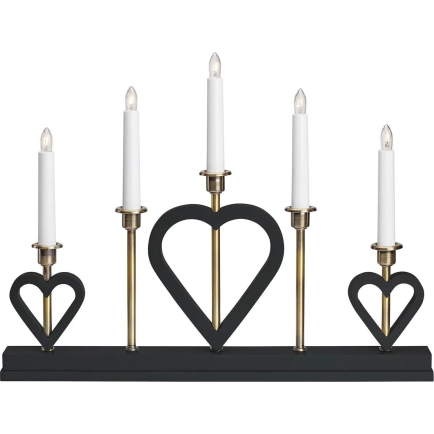 Markslöjd 705938 - Χριστουγεννιάτικο κηροπήγιο MELISSA 5xE10/3W/230V μαύρο/μπρούτζινο