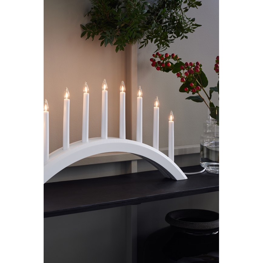 Markslöjd 705954 - Χριστουγεννιάτικο κηροπήγιο AVENTO 9xE10/3W/230V λευκό
