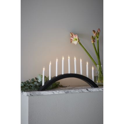 Markslöjd 705957 - Χριστουγεννιάτικο κηροπήγιο AVENTO 9xE10/3W/230V μαύρο